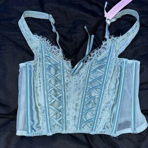 Victoria's Secret Blue Lace Bra with Adjustable Straps